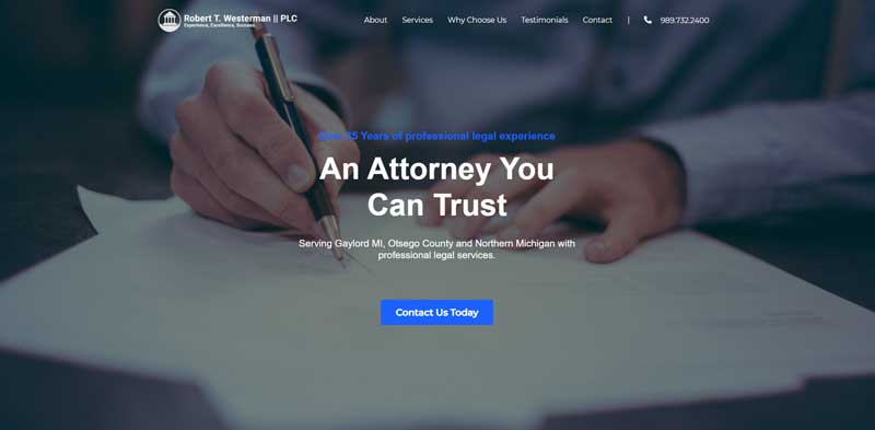 Portfolio Lawyer Website Resign One page